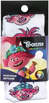 Колготки детские Тролли белый р.110-116