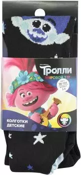 Колготки детские Тролли черный р.98-104
