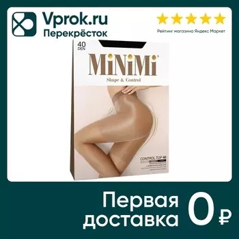 Колготки MiNiMi Control Top 40 140 утяжка-шорты Nero Черный размер 4 (упаковка 3 шт.)