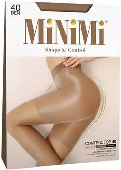 Колготки MiNiMi Control Top 40 140 утяжка-шорты Caramello Карамель размер 3