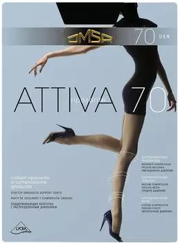 Колготки Omsa Attiva 70 Nero Черные Размер 4