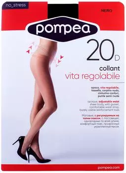 Колготки Pompea Vita reg 20 Nero Размер 4