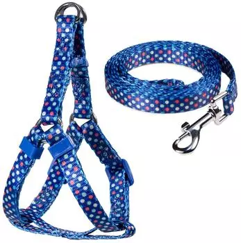 Комплект для животных Triol шлейка и поводок конфетти