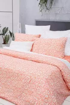 Комплект постельного белья S&amp;J 2-спальный Нуга персиковая наволочки 70*70см
