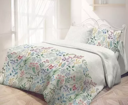 Комплект постельного белья Самойловский текстиль Гербарий Евро наволочки 70*70см