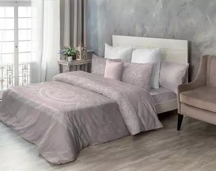 Комплект постельного белья Самойловский текстиль Кружевная пудра 2-спальный наволочки 50*70см