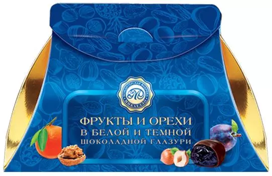 Конфеты Микаелло Фрукты и орехи в белой и темной шоколадной глазури 200г