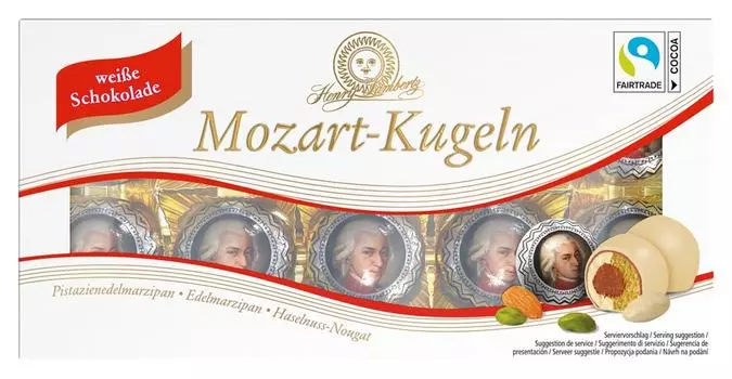 Конфеты Mozart Kugeln с фисташковым марципаном 200г