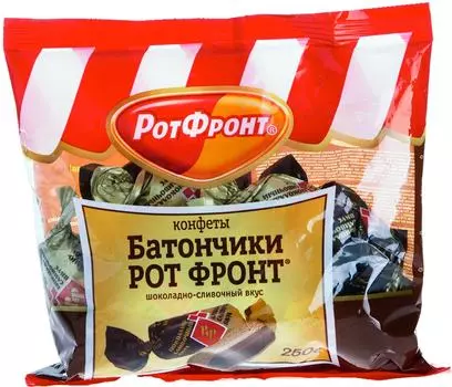 Конфеты Рот Фронт Батончики шоколадно-сливочный вкус 250г