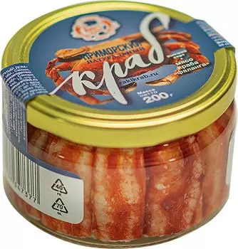 Консервы РАКиКРАБ Из мяса камчатского краба фаланга 200г
