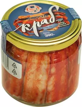 Консервы РАКиКРАБ Из мяса камчатского краба фаланга 390г