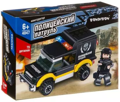 Конструктор Bondibon Полицейский патруль Машина