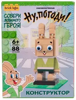 Конструктор Brick Labs Союзмультфильм Ну, погоди! Заяц 88 деталей