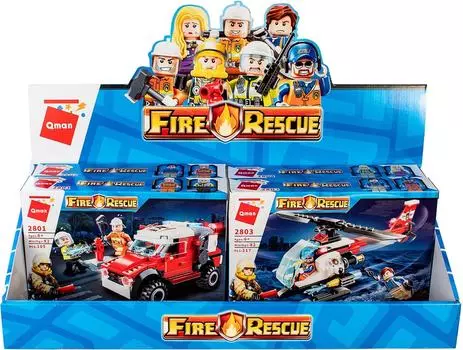 Конструктор Qman Пожарная служба в ассортименте