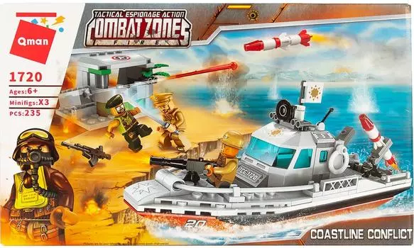 Конструктор Qman Военный катер