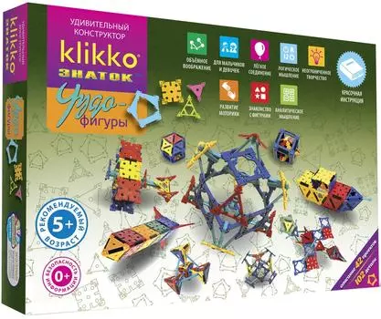 Конструктор Знаток Klikko Удивительный Чудо Фигуры 43в1 102 детали
