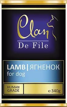 Корм для собак Clan De File Ягненок 340гс доставкой!