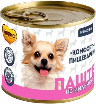 Корм для собак Мнямс Комфортное Пищеварение Паштет из индейки 200г