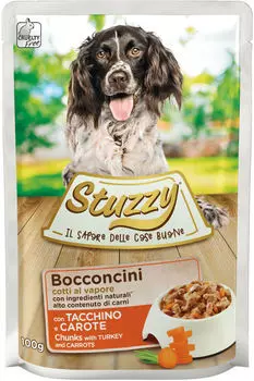 Корм для собак Stuzzy Bocconcini Dog с Индейкой и морковью в соусе 100г