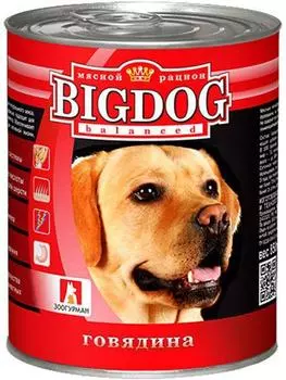 Влажный корм для собак Зоогурман Big Dog Говядина 850г