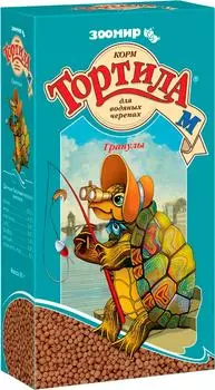 Корм для водяных черепах Зоомир Тортила М в гранулах 90г