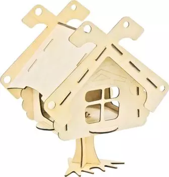 Кормушка для птиц Комплект-Агро Избушка на курьих ножках большая