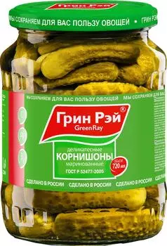 Корнишоны Green Ray Деликатесные 720мл. Закажите онлайн!