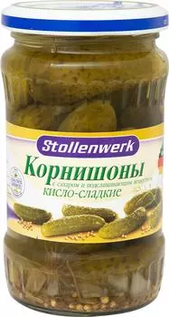 Корнишоны Stollenwerk пикантные 370г