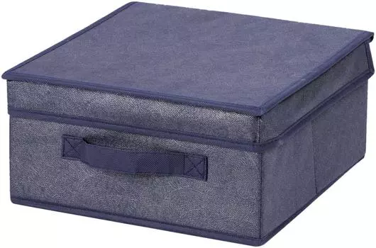 Короб для хранения Hausmann с крышкой 30*30*15см синий