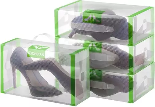 Коробка для обуви EL Casa с ручкой 30*18*10см 4шт