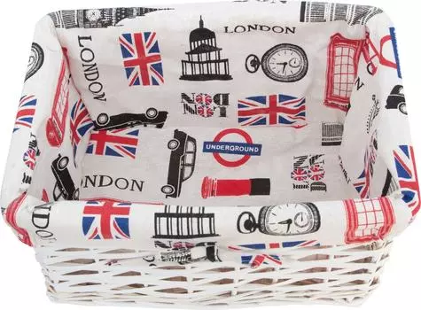 Корзина для хранения Волшебная страна Лондон с текстильным вкладышем 35*24*18см