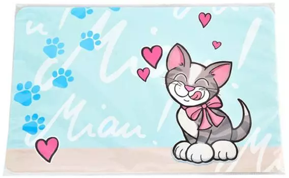 Коврик под миску Homepet Kitty sweetie 28*43см