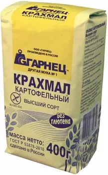 Крахмал Garnec Картофельный без глютена 400гс доставкой!