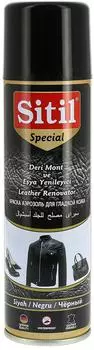 Краска-аэрозоль для обуви Sitil из гладкой кожи черная 250мл