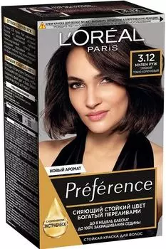 Краска для волос Loreal Paris Preference 3.12 Мулен Руж Глубокий темно-коричневый