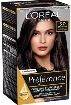 Краска для волос Loreal Paris recital Preference 3.0 Бразилия Темно-каштановый