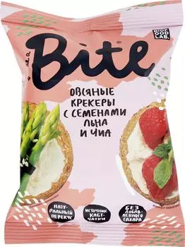 Крекеры Take a Bite Овсяные с семенами льна и чиа 66г