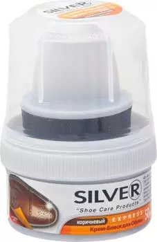 Крем-блеск для обуви Silver коричневый 50мл