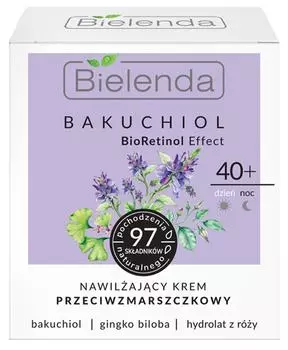 Крем для лица Bielenda Bakuchiol BioRetinol Effect против морщин увлажняющий 40+ 50мл