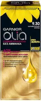 Крем-краска для волос Garnier Olia с цветочными маслами 9.30 Карамельный блонд 112мл