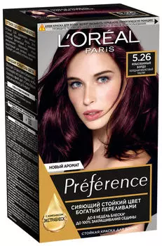 Крем-краска для волос Loreal Paris Preference 5.26 Изысканный бордо