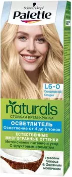 Крем-краска для волос Palette Naturals L6-0 (100) Скандинавский блондин с фруктовым ароматом 110мл+10г