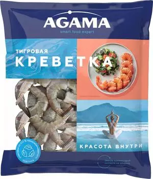 Креветки Agama Тигровые №8 400г