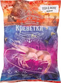 Креветки FISH&MORE Королевские очищенные с хвостом 860г