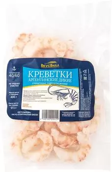Креветки (лангустины) ВкусВилл Аргентинские дикие очищенные 400г