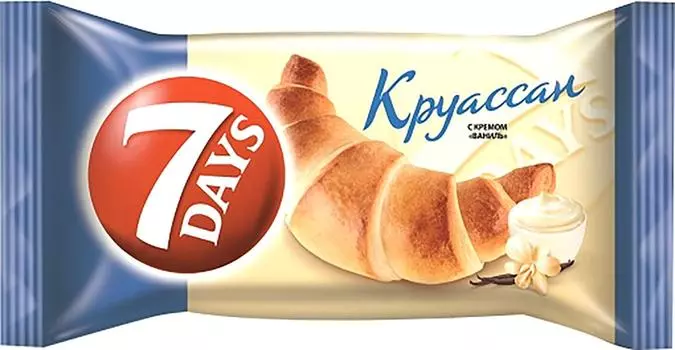 Круассан 7 Days с кремом Ваниль 65г. Доставим до двери!