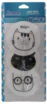 Крючок Gromell самоклеющийся Cats Pets 3штс доставкой!