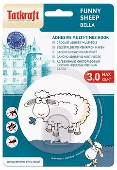 Крючок Tatkraft Funny Sheep Bella адгезивный