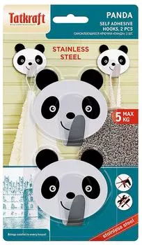 Крючок Tatkraft Panda самоклеющийся 2шт