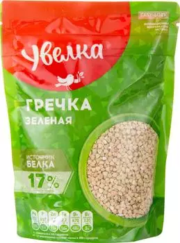 Крупа Увелка Коллекция Гречка зеленая 450гс доставкой!